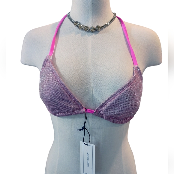 🌸 Hot Pink Sequined String Bikini - Picture 14 of 15